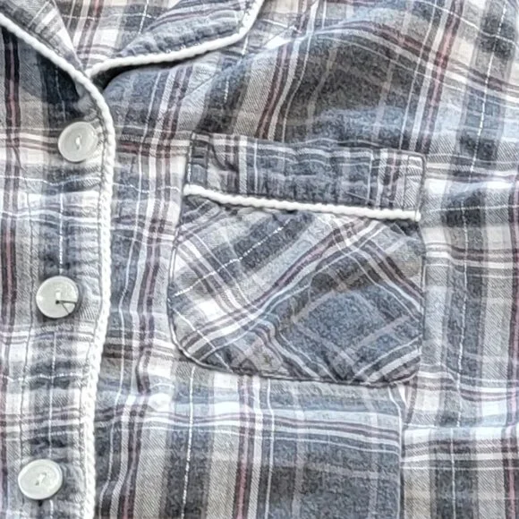 Gilligan & O Malley Plaid 2PC Pajama Set Pants & Top - Picture 8 of 14